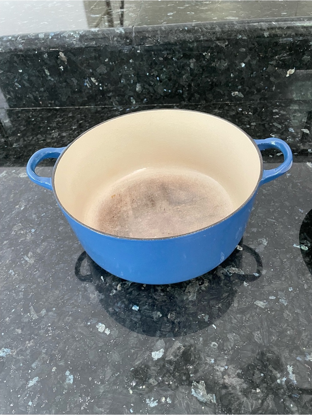 Vintage Le Creuset Blue Enameled Cast Iron Dutch Oven π - Picture 4 of 7